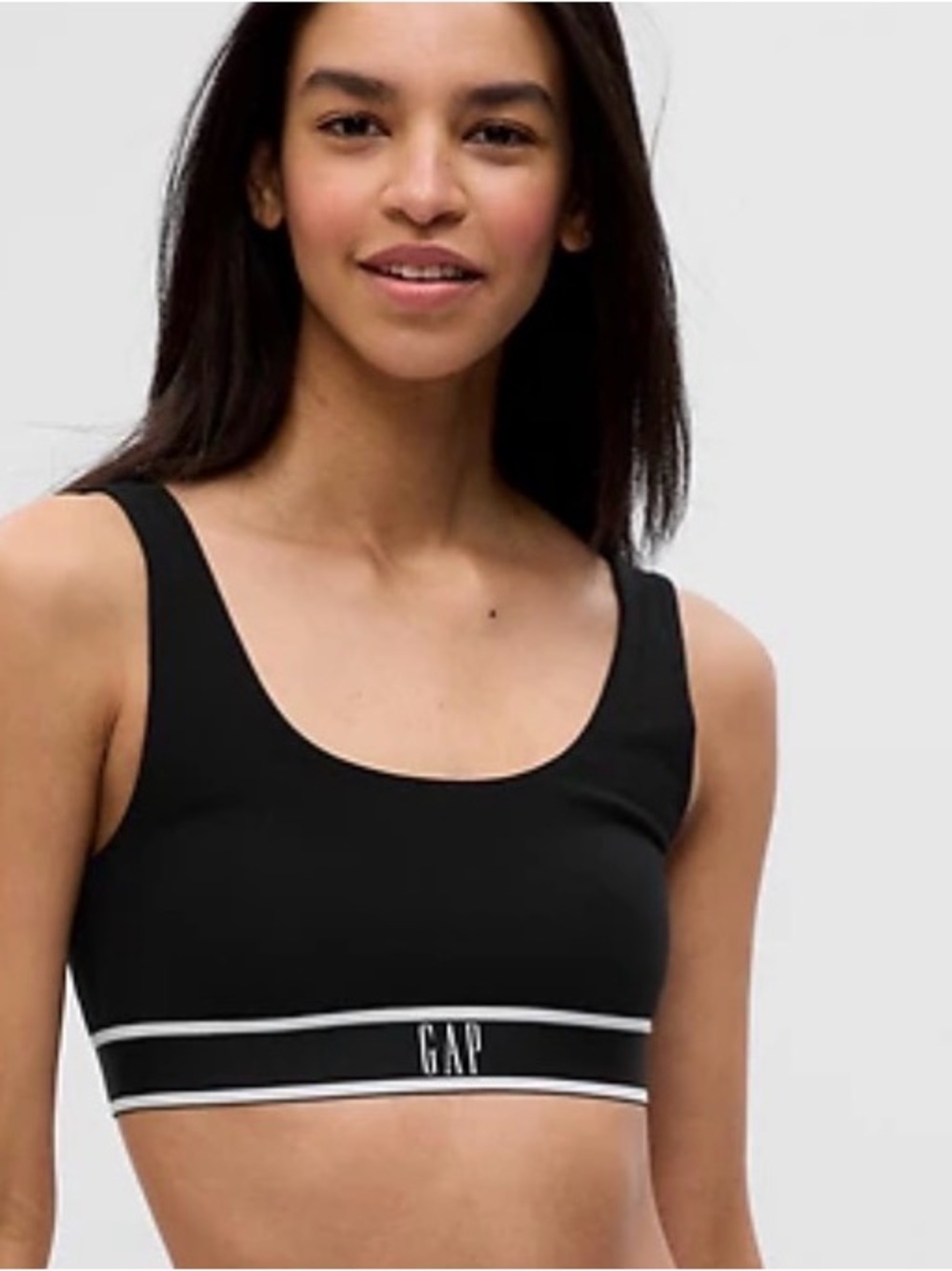 GAP Seamless lightly padded Cotton Stretch Sports Bra Women size medium